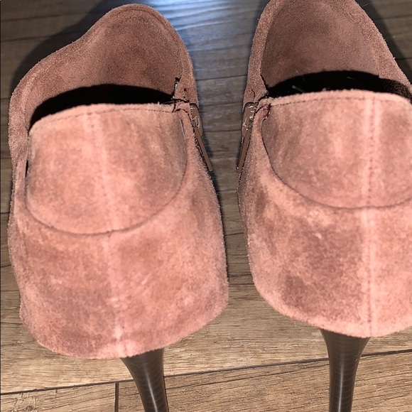 Fergie Brown Leather stilettos booties boots 8.5 - Picture 3 of 8